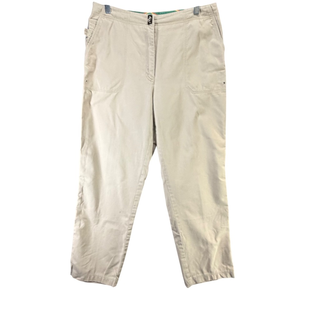 Vintage Y2K Lauren Ralph Lauren Pants Womens 10 Beige Marine Supply Nautical